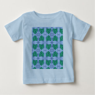 フラワーペタルバレンタインハート ベビーTシャツ