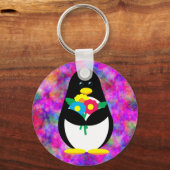 フラワーペンギン キーホルダー (正面)