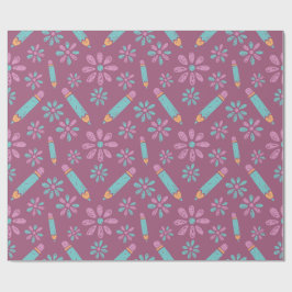 フラワーペンシル校：シームレスラッピング紙 ラッピングペーパー