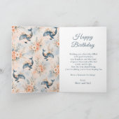 フラワーホエール 誕生日 カード (内部)