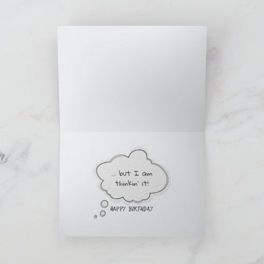 フラワーホルンフィッシュ55誕生日ユーモア カード (内部)