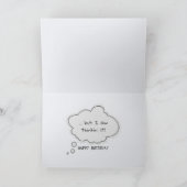 フラワーホルンフィッシュ75誕生日ユーモア カード (内部)