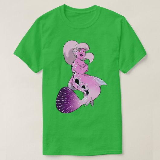 フラワーホルンマーメイド Tシャツ (デザイン正面)