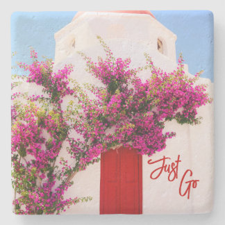 フラワーホームデコールウィズトラベル引用文 ストーンコースター