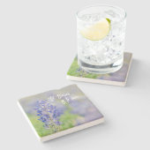 フラワーホームデコールウィズトラベル引用文 ストーンコースター (横)