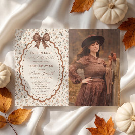 フラワーボウベイビーシャワーフォト 秋に恋する 招待状