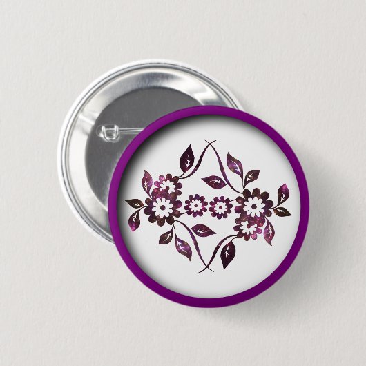 フラワーボタン 缶バッジ (正面&裏面)