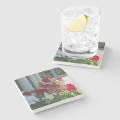 フラワーボックスゲラニウムズ – Martha's Vineヤード ストーンコースター (横)