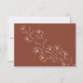 フラワーボヘミアンテラコッタインディウェディングのお礼 招待状 (裏面)