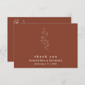 フラワーボヘミアンテラコッタインディウェディングのお礼 招待状 (正面/裏面)