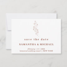 フラワーボヘミアンテラコッタインディーズ・セーブ・ザ・デート・ウェディング