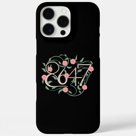 フラワーボヘミアン風な穏やかなトランプ氏への抗議 8647 86 47 Case-Mate iPhoneケース (裏面)