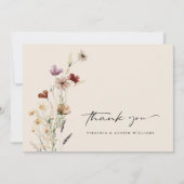 フラワーボホウェディング サンキューカード (正面)