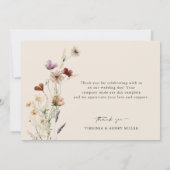 フラワーボホウェディング サンキューカード (裏面)