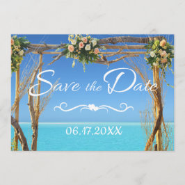 フラワーボホサマー ビーチウェディング Save the Date セーブザデート