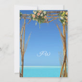 フラワーボホサマー ビーチゲート ベイビーシャワー 招待状 (裏面)