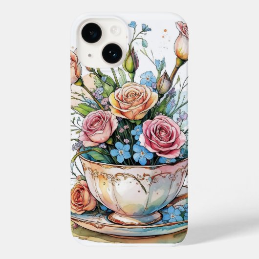 フラワーボホスタイルのスマホケース Case-Mate iPhoneケース (裏面)