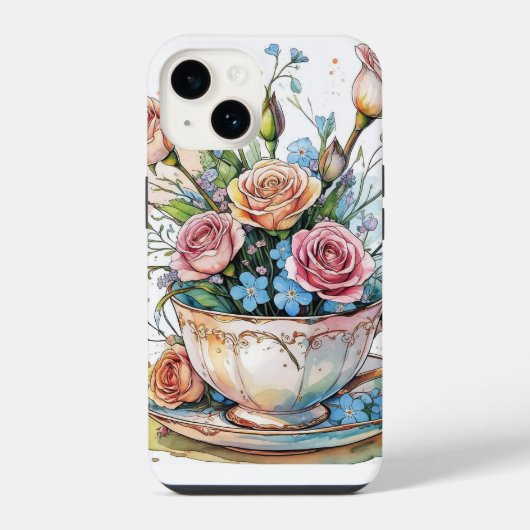 フラワーボホスタイルのスマホケース iPhoneケース (裏面)