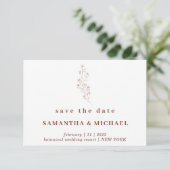 フラワーボホテラコッタインディー Save the date ウェディング 招待状 (スタンド正面)