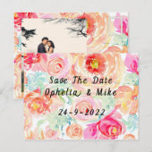 フラワーボホハッピーカラー インビテーションポストカード (正面/裏面)