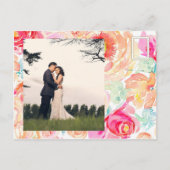 フラワーボホハッピーカラー インビテーションポストカード (裏面)