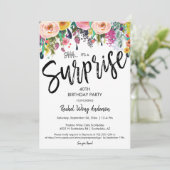 フラワーボホーサプライズ誕生日引退パーティー 招待状 (スタンド正面)