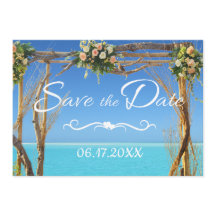 フラワーボホーサマー ビーチウェディング Save the Date