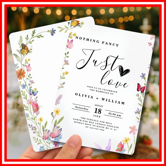 フラワーボホNothing Fancy Just Love ウェディング 招待状