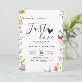 フラワーボホNothing Fancy Just Love ウェディング 招待状 (スタンド正面)