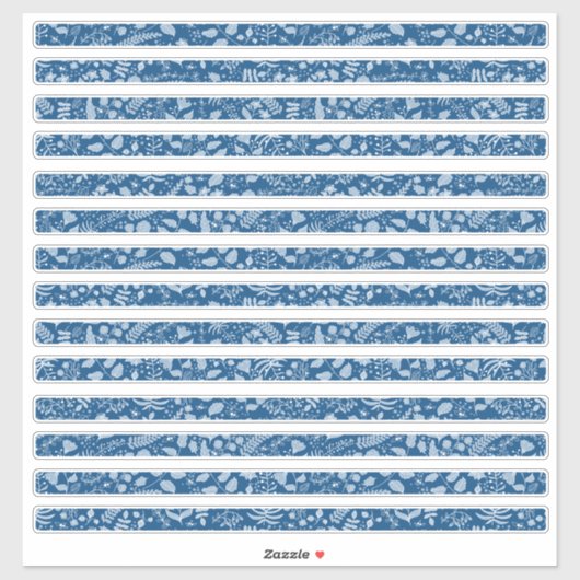 フラワーボーダー ボホ クラシック ブルース シール (シート)