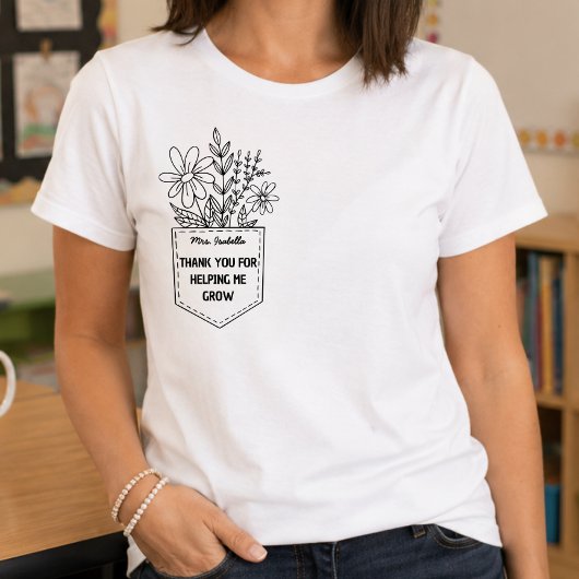 フラワーポケットの「ありがとう、成長の助けに」 Tシャツ