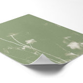 フラワーポットグリーンワイルドフラワーシアノタイプ2 ポスター (角)