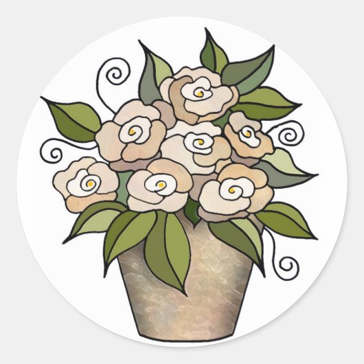 フラワーポットシール ラウンドシール (正面)