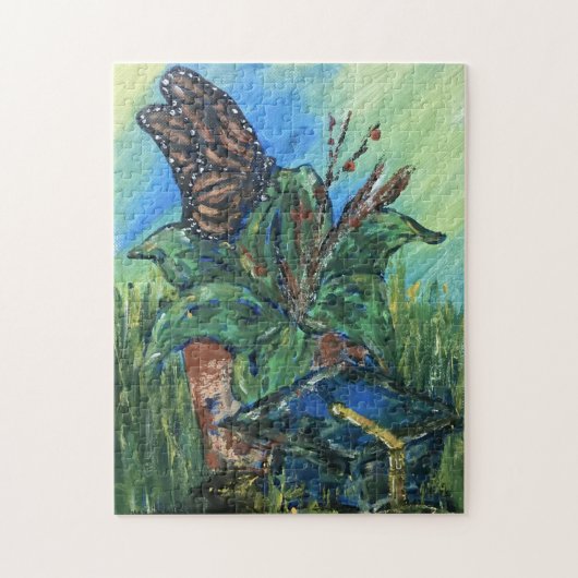 フラワーポット&グラッドキャップパズル ジグソーパズル (縦)