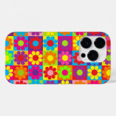 フラワーポップ・アートのパワースクウェア Case-Mate iPhoneケース (裏面 (横))