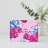 フラワーポップ ハッピーバースデー ポストカード (スタンド正面)
