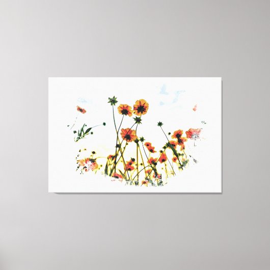 *~*フラワーポピーフィールドフローラAR9 Canvas Print キャンバスプリント (正面)
