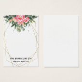 フラワーポリゴンフレームイヤリングディスプレイカード (正面&裏面)