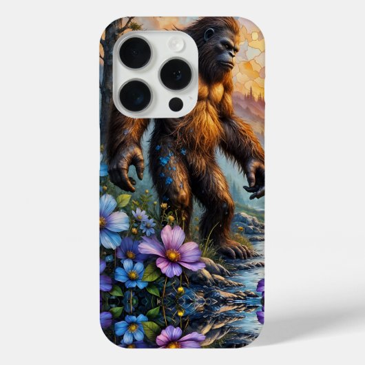 フラワーマウンテンバレーにいるサスクォッチ Case-Mate iPhoneケース (裏面)