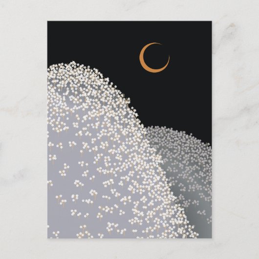 フラワーマウンテンヴィンテージ日本のパターン ポストカード (正面)