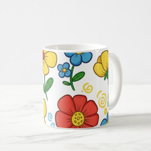 フラワーマグで華やかにティータイム コーヒーマグカップ (正面右)