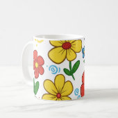フラワーマグで華やかにティータイム コーヒーマグカップ (正面左)