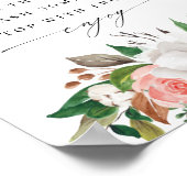 フラワーマグノリアローズ ブライダルシャワーミモザバーの看板 ポスター (角)