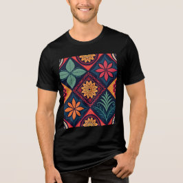 フラワーマジックパターン トライブレンドＴシャツ