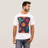 フラワーマジックパターン Tシャツ (正面フル)