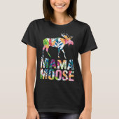 フラワーママムースアニマルラバーデザイン Tシャツ (正面)