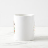フラワーママ レトロ風 コーヒーマグカップ - ヴィンテージM (中央)
