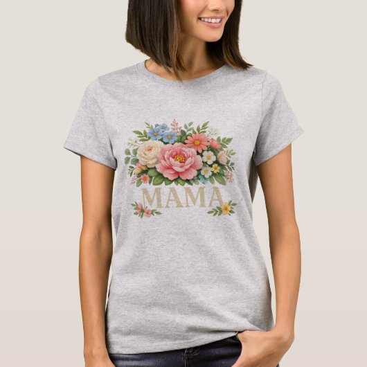 フラワーママTシャツ Tシャツ (正面)