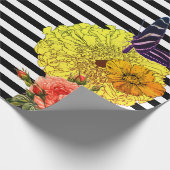 フラワーマリゴールドバラ包装紙 ラッピングペーパー (角)