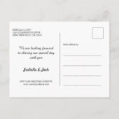 フラワーマルサラ バーガンディー ピオニー Save the Date 案内ポストカード (裏面)